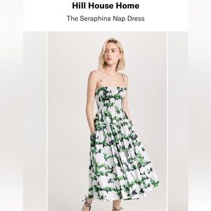 Hill House Home The Seraphina Dress in White Bloom Size Small NWT